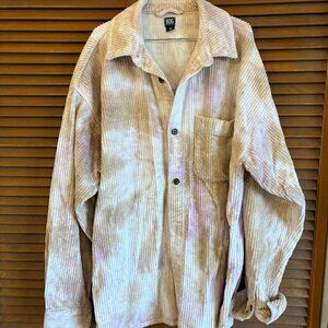 Unisex BDG Pink and Beige Corduroy Jacket Size M
